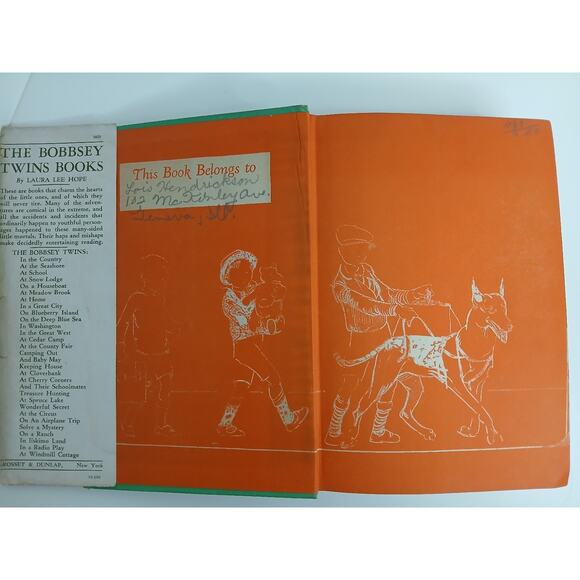 Vtg The Bobbsey Twins Books Hardcover Lot of 2 Laura Lee Hope Baby May Houseboat - Picture 7 of 10